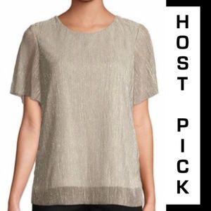 **HP** NWT! Vero Moda Metallic Overlay Top